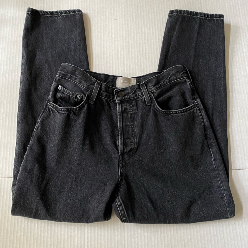 Everlane The 90s Cheeky Jean Organic Cotton Black Button Fly - Picture 3 of 16